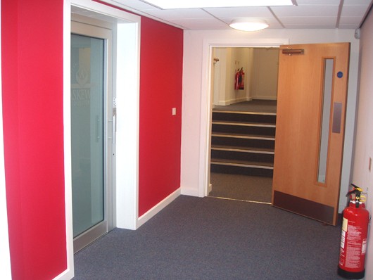 Commercial interior decorating and finishing work